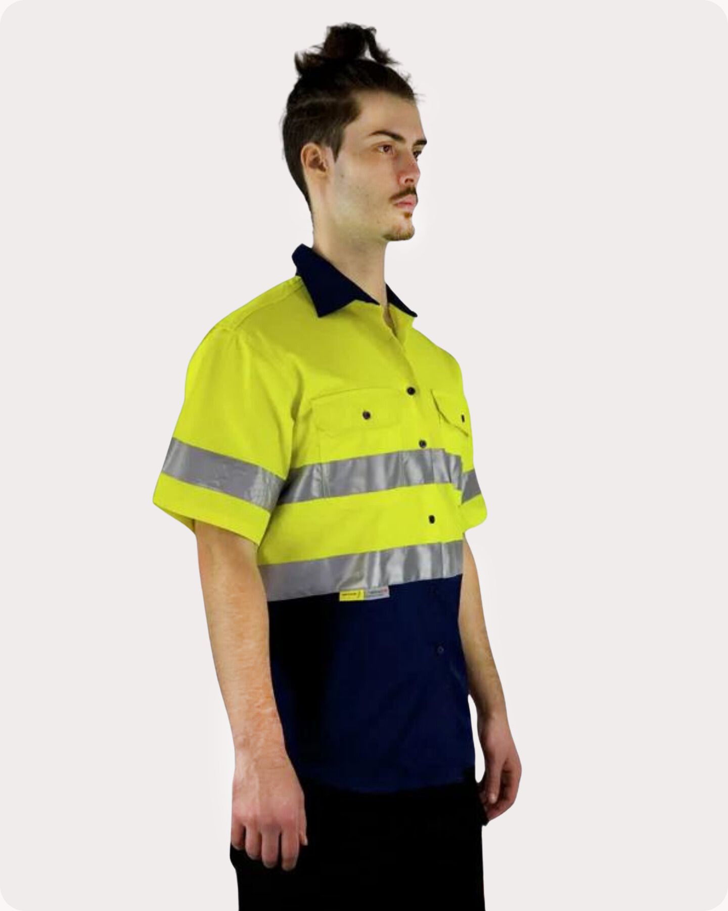 Hi Vis SS Taped Drill Work Shirt 7LDYST