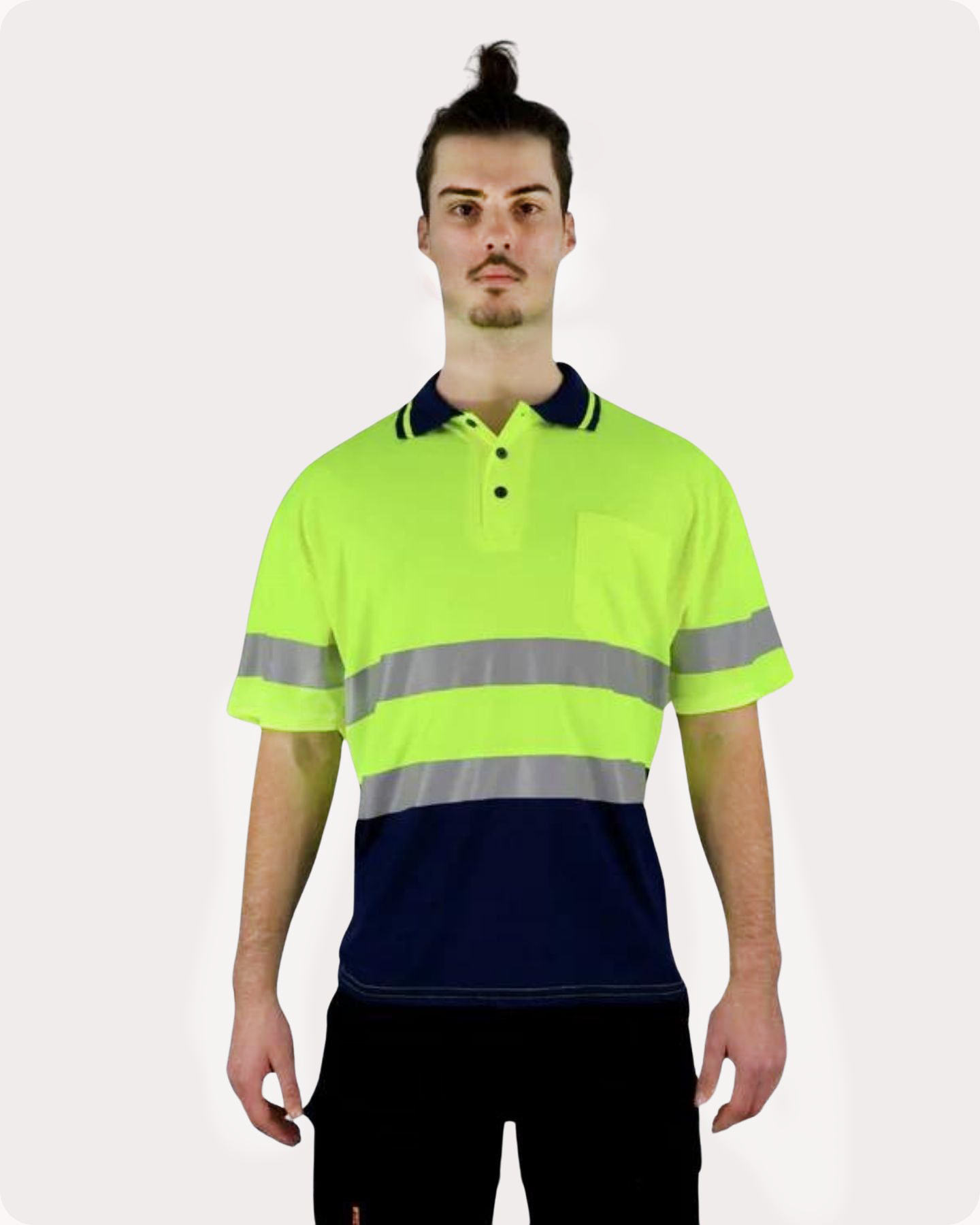 Hi Vis SS Taped Polo With Pocket 19YST