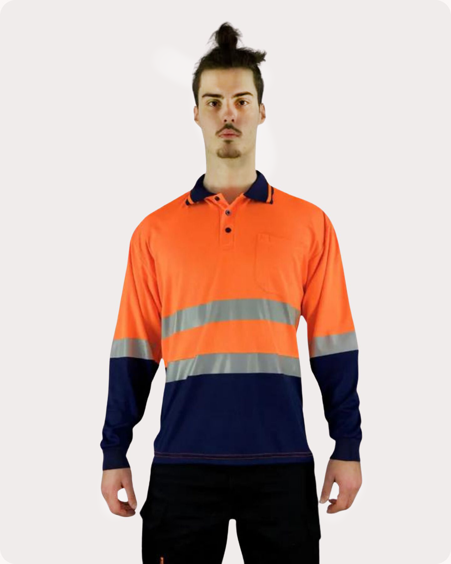 Hi Vis LS Taped Polo Shirt 19OLT