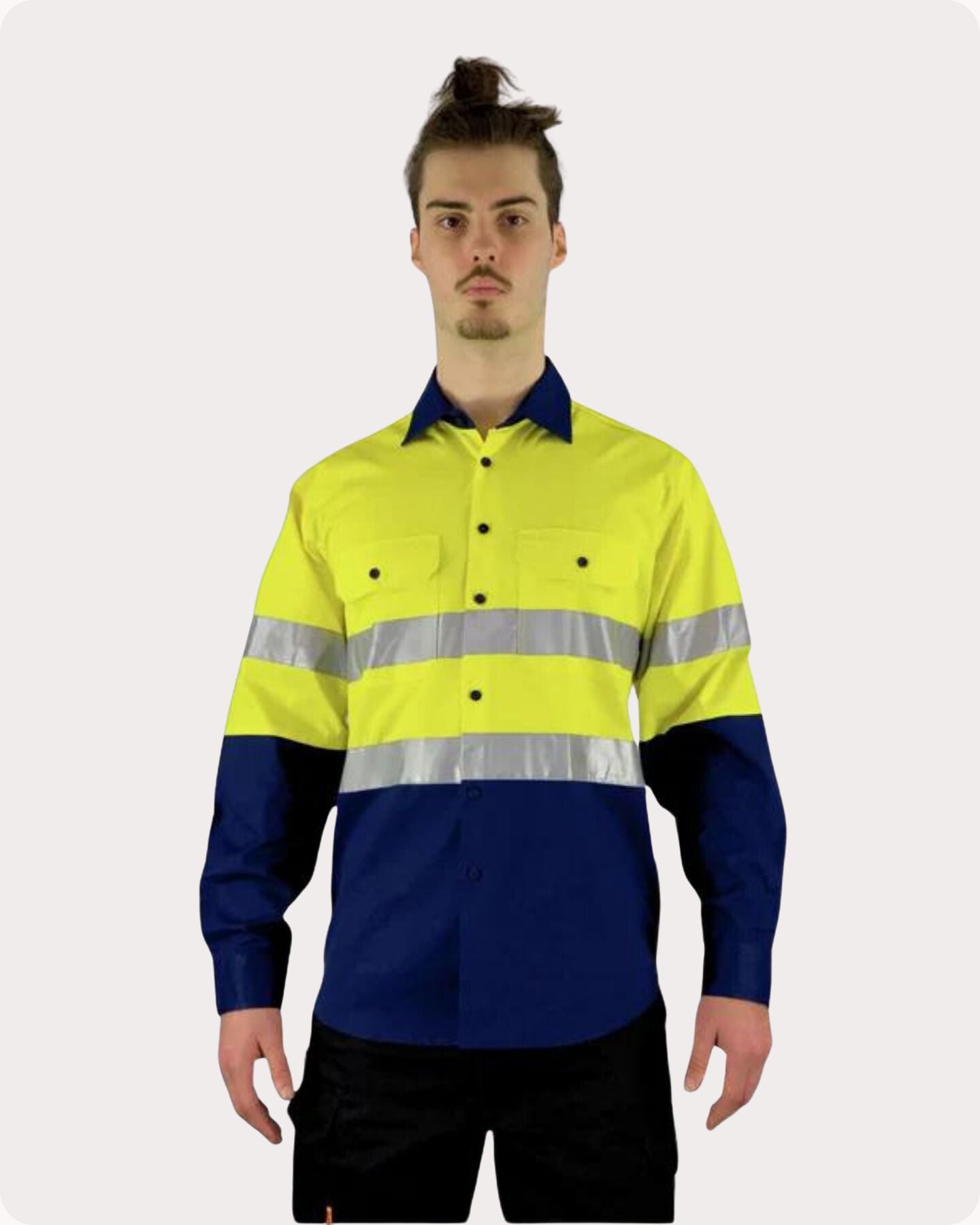 Hi Vis LS Taped Shirt With Pocket 7LDYT