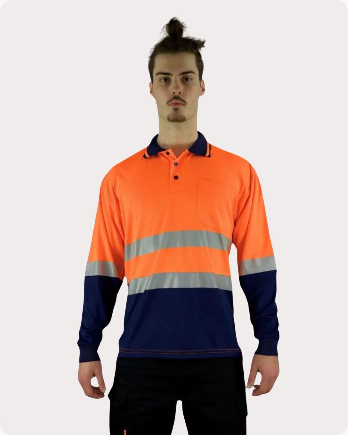 Hi Vis LS Taped Polo Shirt 19OLT