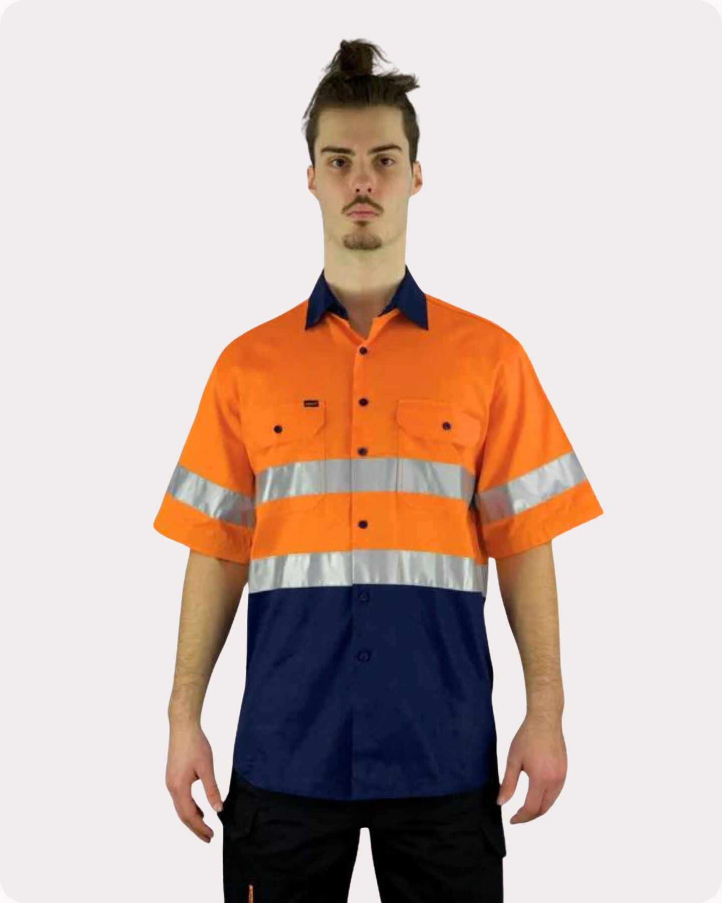 Hi Vis SS Taped Drill Work Shirt 7LDOST