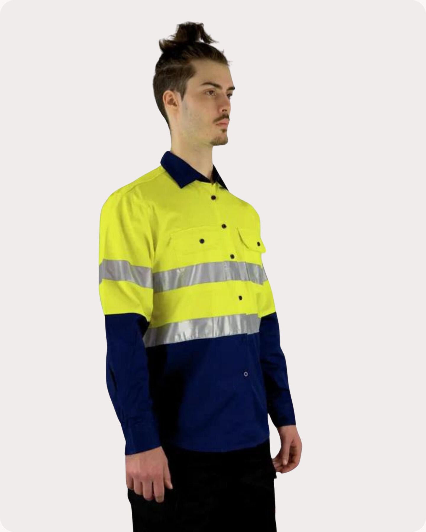 Hi Vis LS Taped Shirt With Pocket 7LDYT