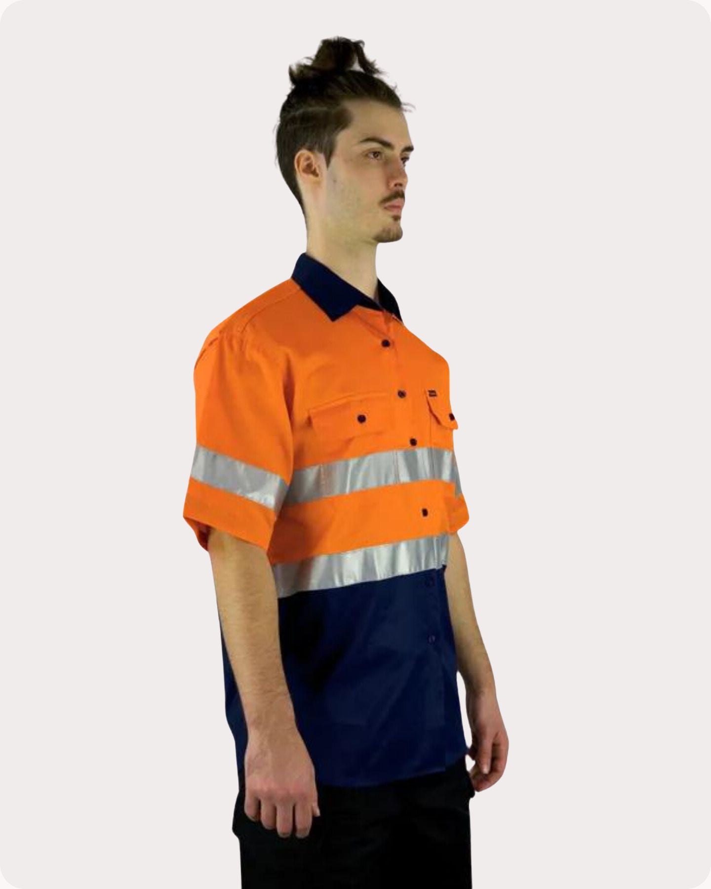 Hi Vis SS Taped Drill Work Shirt 7LDOST