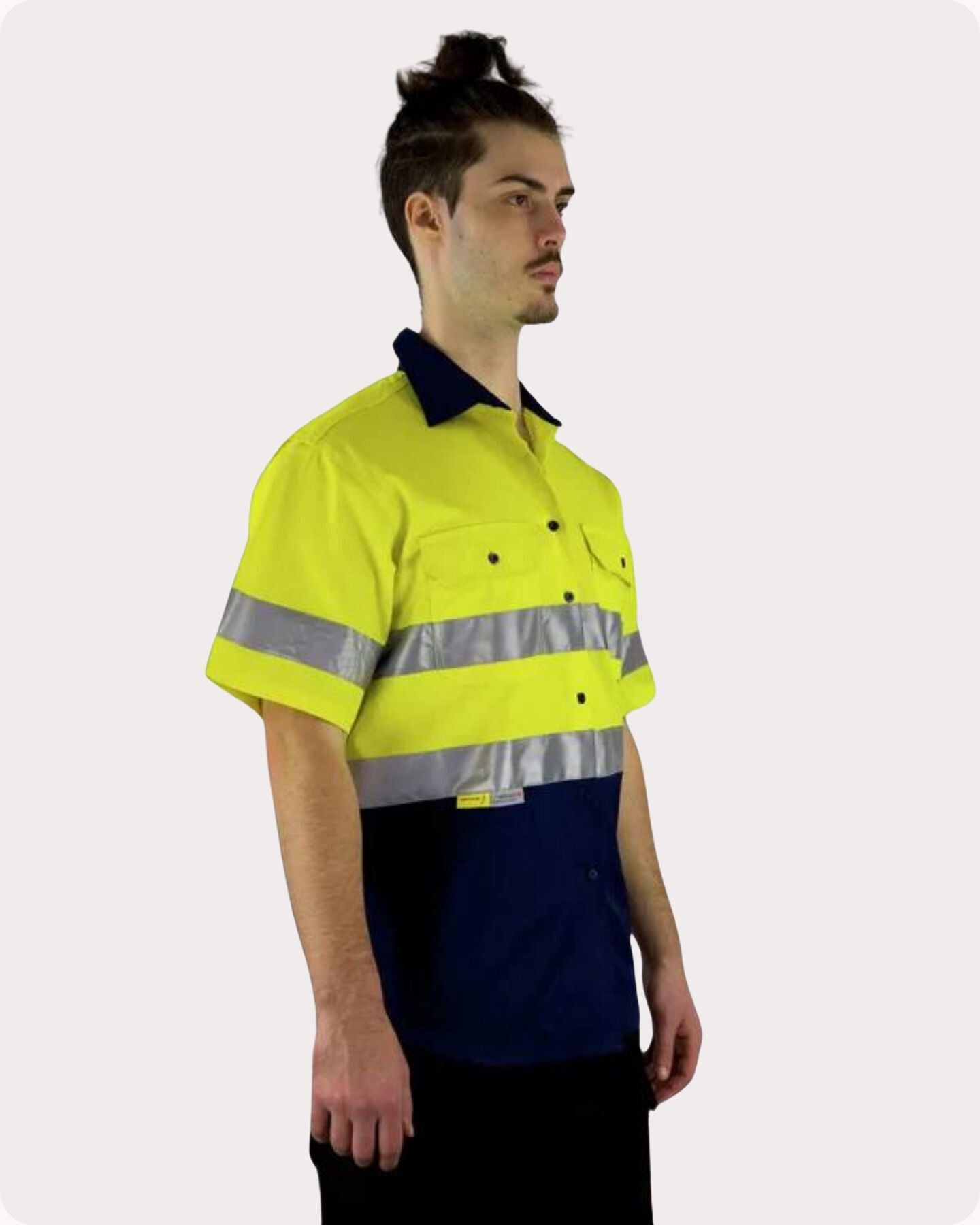 Hi Vis SS Taped Drill Work Shirt 7LDYST