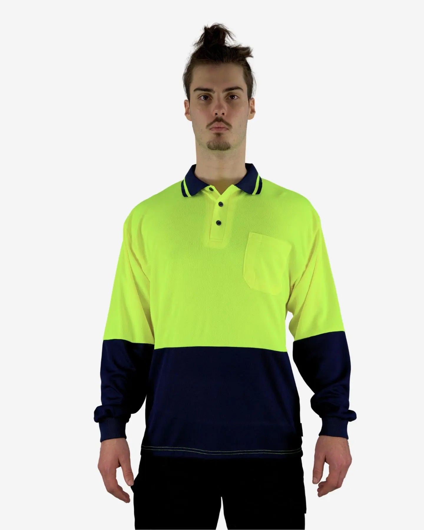Hi Vis LS Polo Shirt 19YL - Yellow