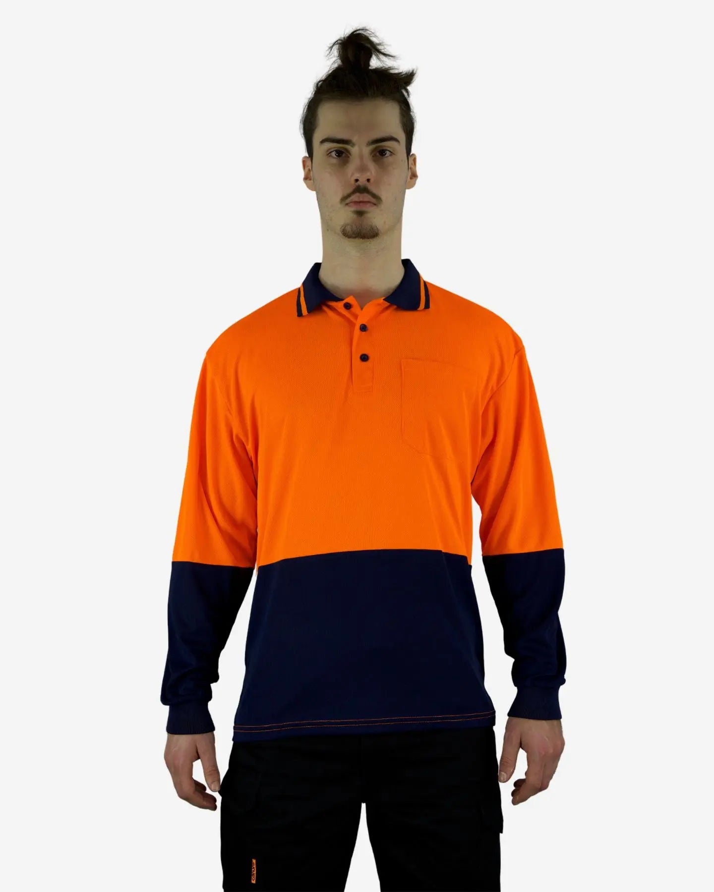 Hi Vis LS Polo Shirt 19OL - Orange