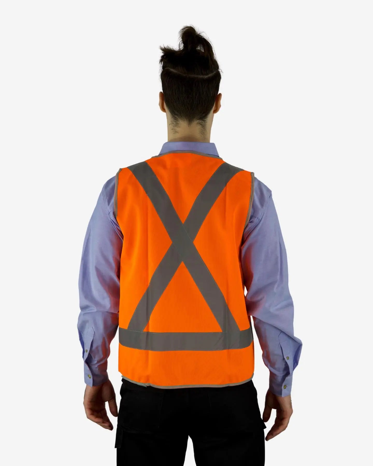 Hi Vis Taped Safety Vest 12VOR - Orange