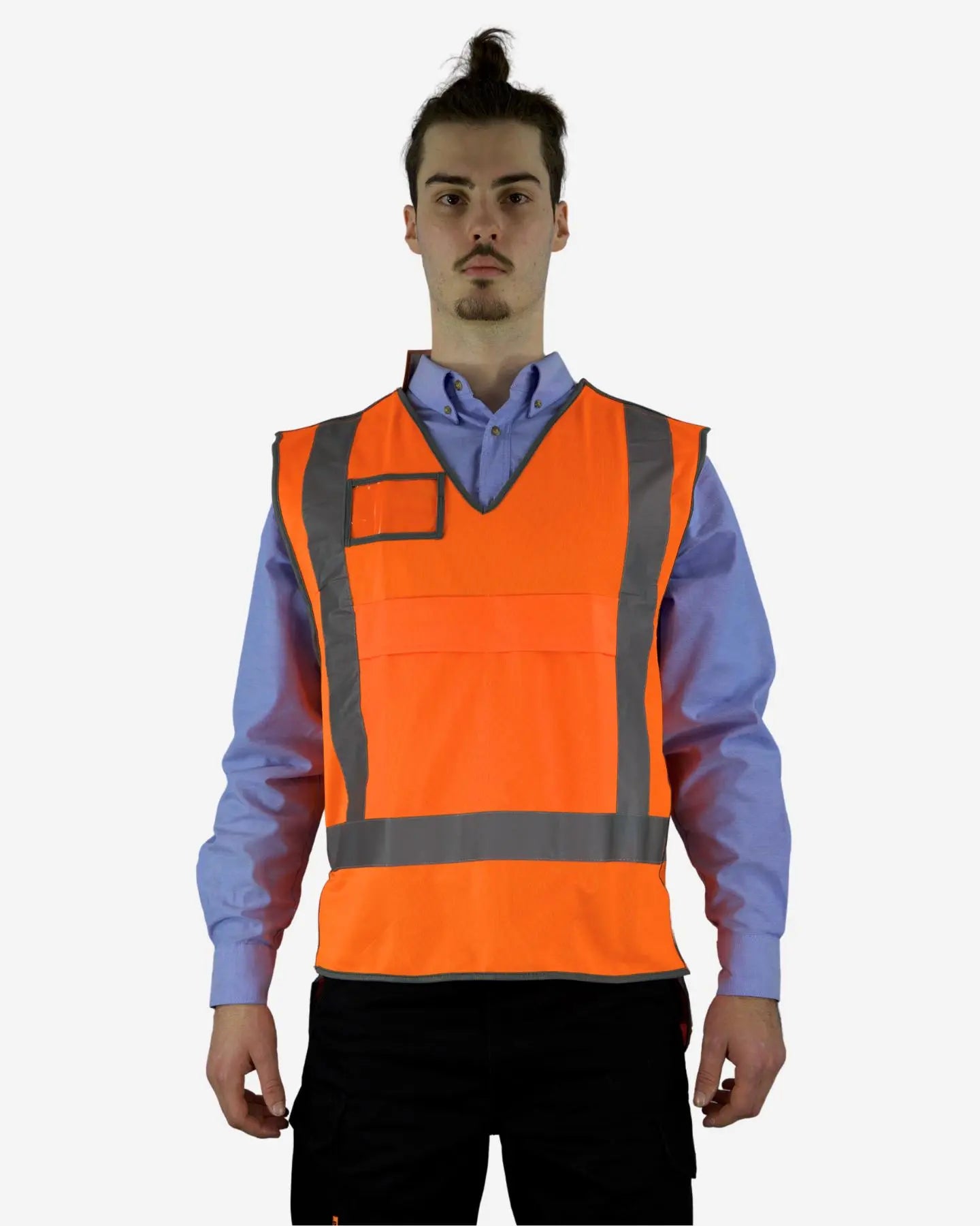Hi Vis Taped Safety Vest 12VOX - Orange