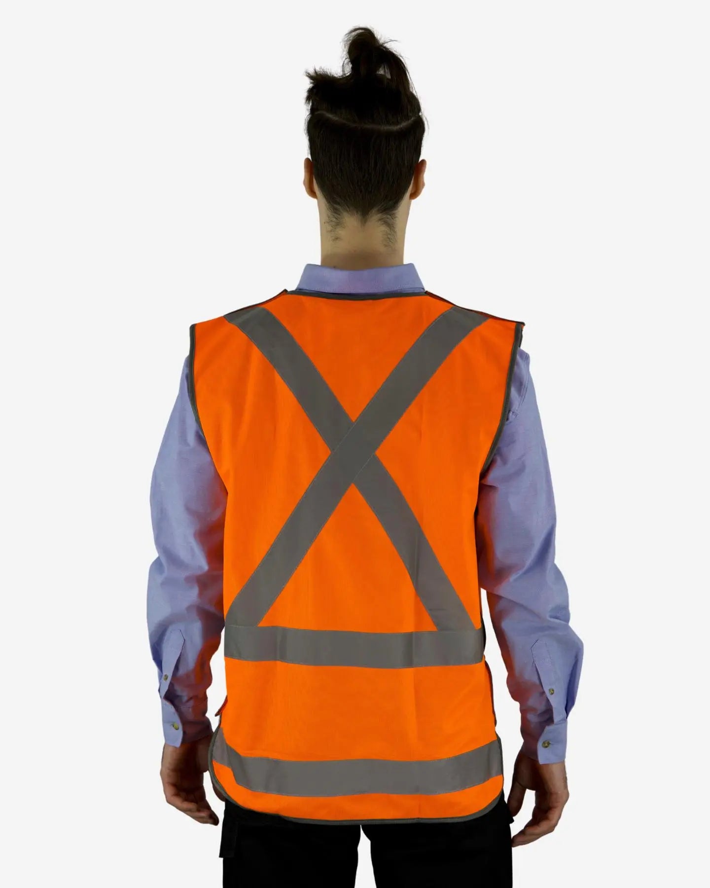Hi Vis Taped Safety Vest 12VOX - Orange