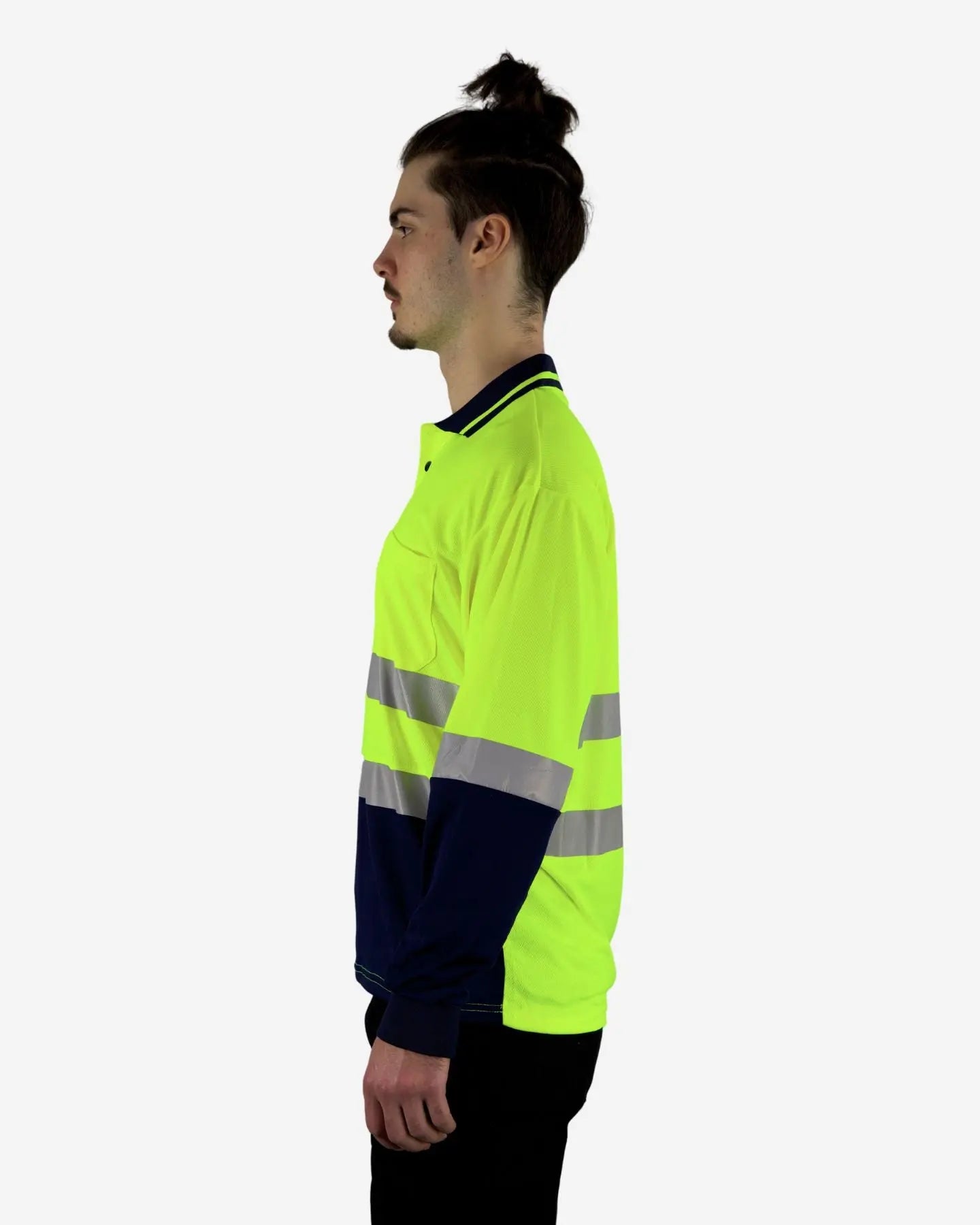 Hi Vis LS Taped Polo with Pocket 19YLT - Yellow